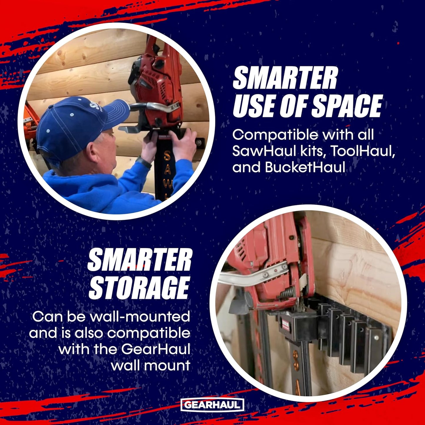 SawHaul Snap-Lok Universal Chainsaw Carrier Kit for Tractors and Skid Steers – 28 Inch Orange Scabbard with Rotating Mount – Compatible with All Chainsaw Brands – Made in USA