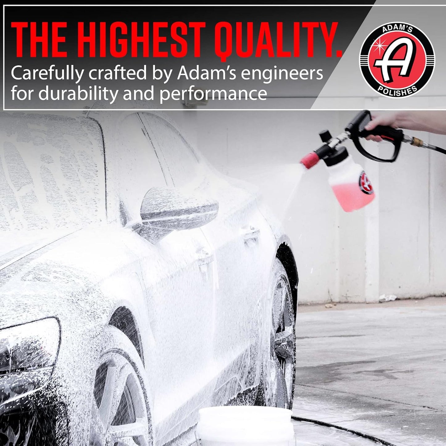 Adam's Polishes Premium Foam Cannon - Custom Snow Foam Cannon Soap Sprayer for Car Wash | Sprayer Cannister for Pressure Washer