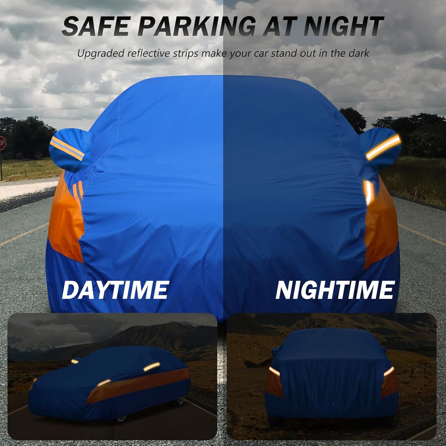 Heavy Duty Outdoor Car Cover Windproof All Weather Waterproof Sun Rain UV Dust Snow Protection Outdoor,Fit Coupe Audi TT,BMW Z4,Honda CR-Z,Hyundai Tiburon,Mazda RX-7 etc.Sice C2