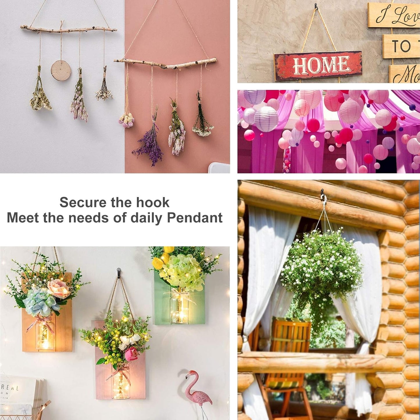 14-Pack Q-Hanger Hooks: Indoor & Outdoor Christmas Lights Hanger with Screw for Garage, New Year Party Hooks for Outdoor String Lights