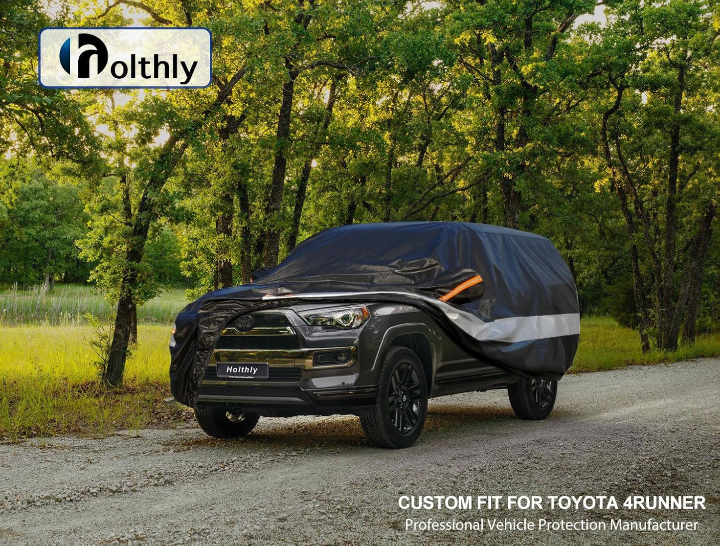 10 Layers SUV Car Cover Custom Fit for Toyota 4Runner (2002-2024) Waterproof All Weather for Automobiles, Outdoor Full Cover Sun UV Rain Protection.Black