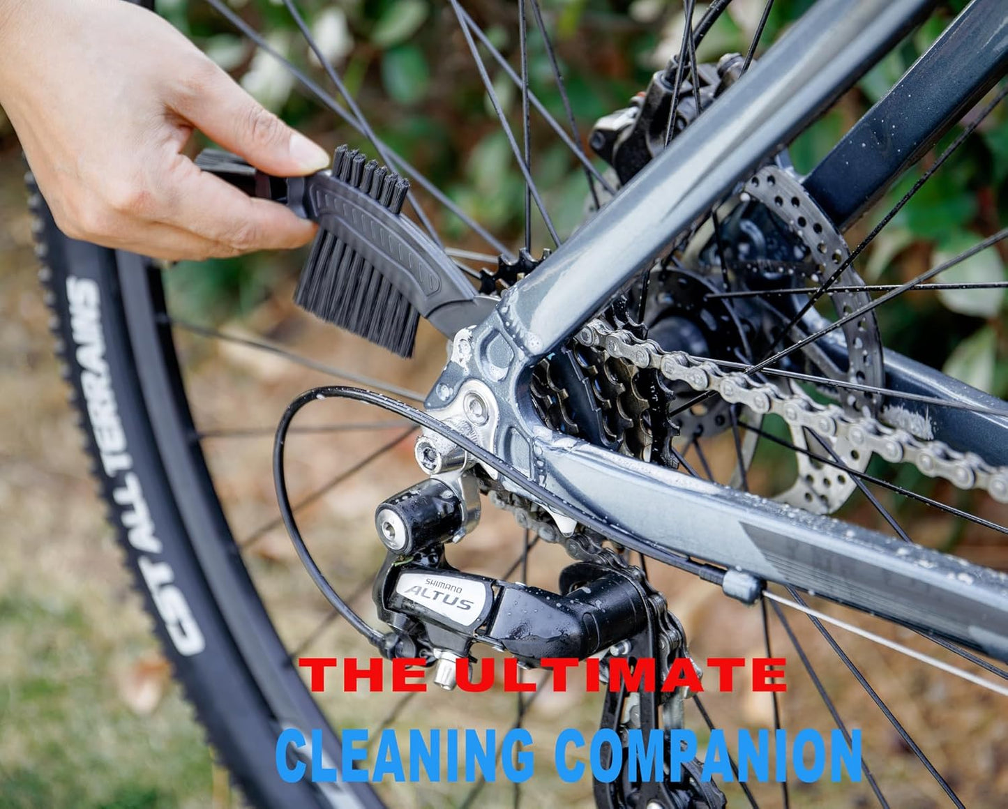 Cleaning Kit-Bike Wash & Drivetrain Essentials Kit with bike clean,Bicycle Degreaser,dry Lubricant,Cleaning Brush Tool-Bike Maintenance for Mountain Road Gravel Bikes