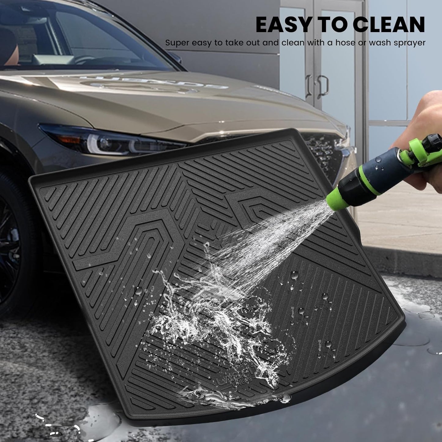 LASFIT Cargo Mat for Mazda CX5 2017-2025, CX 5 All Weather Trunk Mat for 2017 2018 2019 2020 2021 2022 2023 2024 2025 Mazda CX5 Cargo Liner Tray Accessories, Black