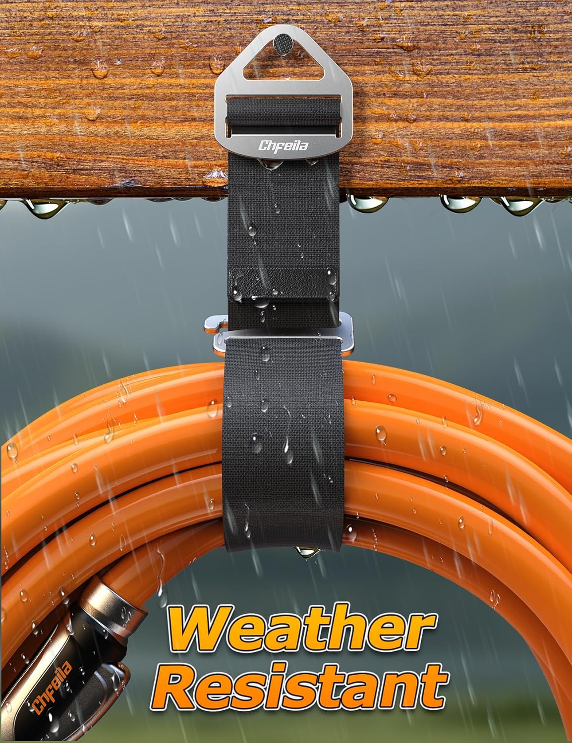 4 Pack One Hand Operation [1s Tighten by Gravity] Adjustable Extension Cord Organizer Holder, Hose Rope Storage Straps Wrap for RV Shed Workshop Garage Organization, Gadgets Tools Gifts for Dad Men