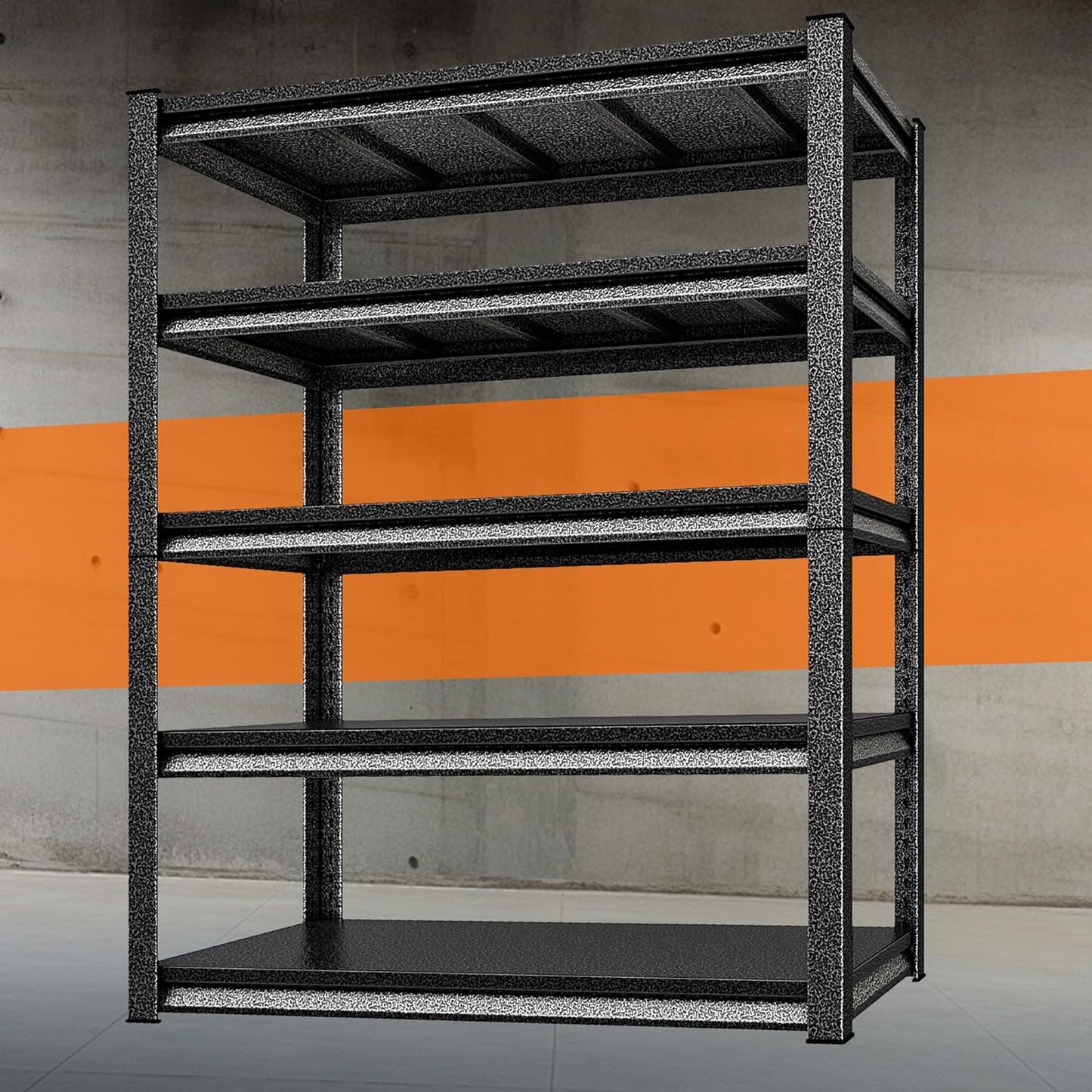 Garage Storage Shelves Heavy Duty, 48”W Garage Shelving and Storage Rack, 3000LBS Loads Shelving Units, Adjustable 5-Tier Metal Shelves for Garage, Warehouses, 48”W×24”D×78”H,Silver
