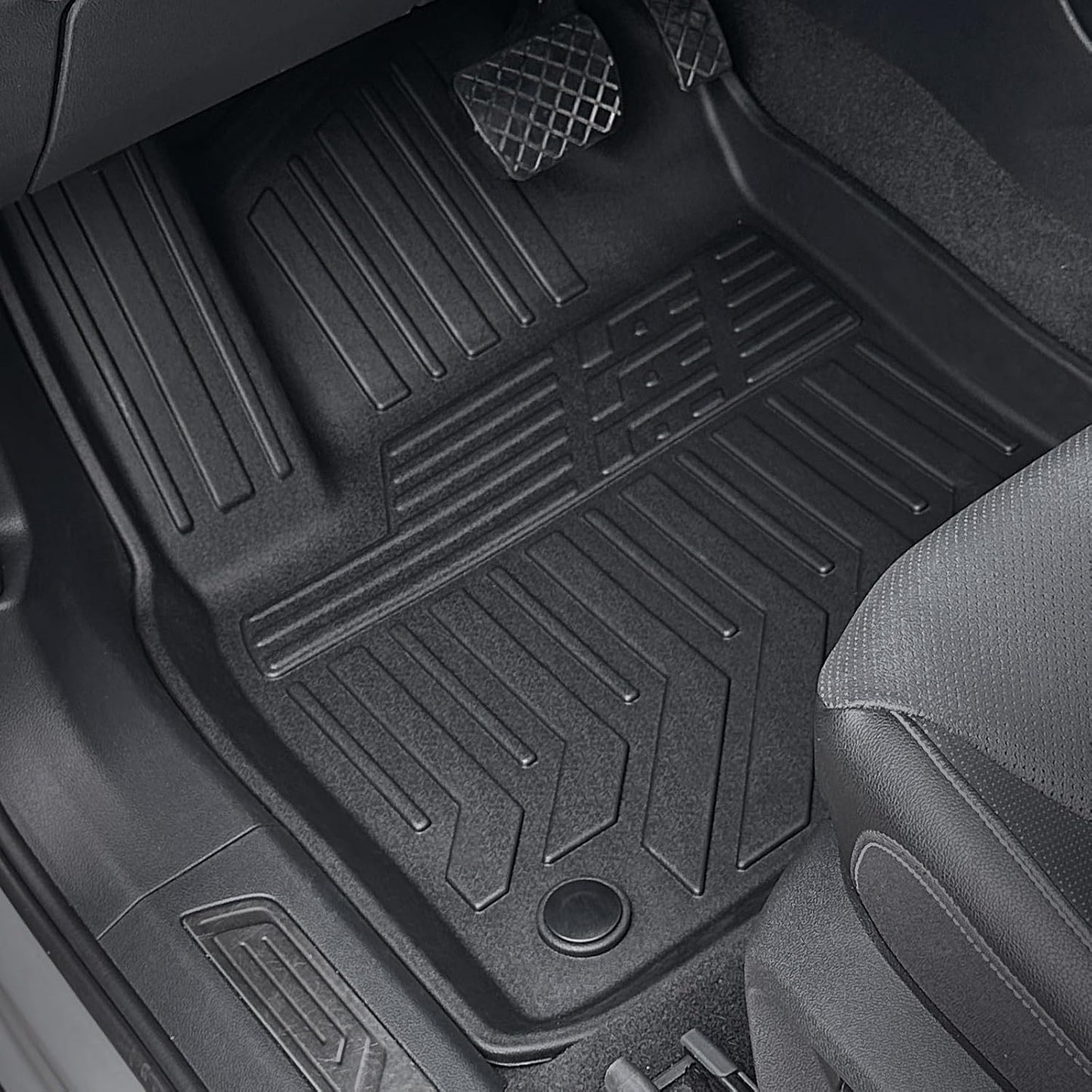 Floor Mats for 2018-2024 2025 Volkswagen VW Atlas 7 Seats(Not for Cross Sport), All Weather TPE Trunk Mat Cargo Liner with Backrest Mat for Atlas Accessories