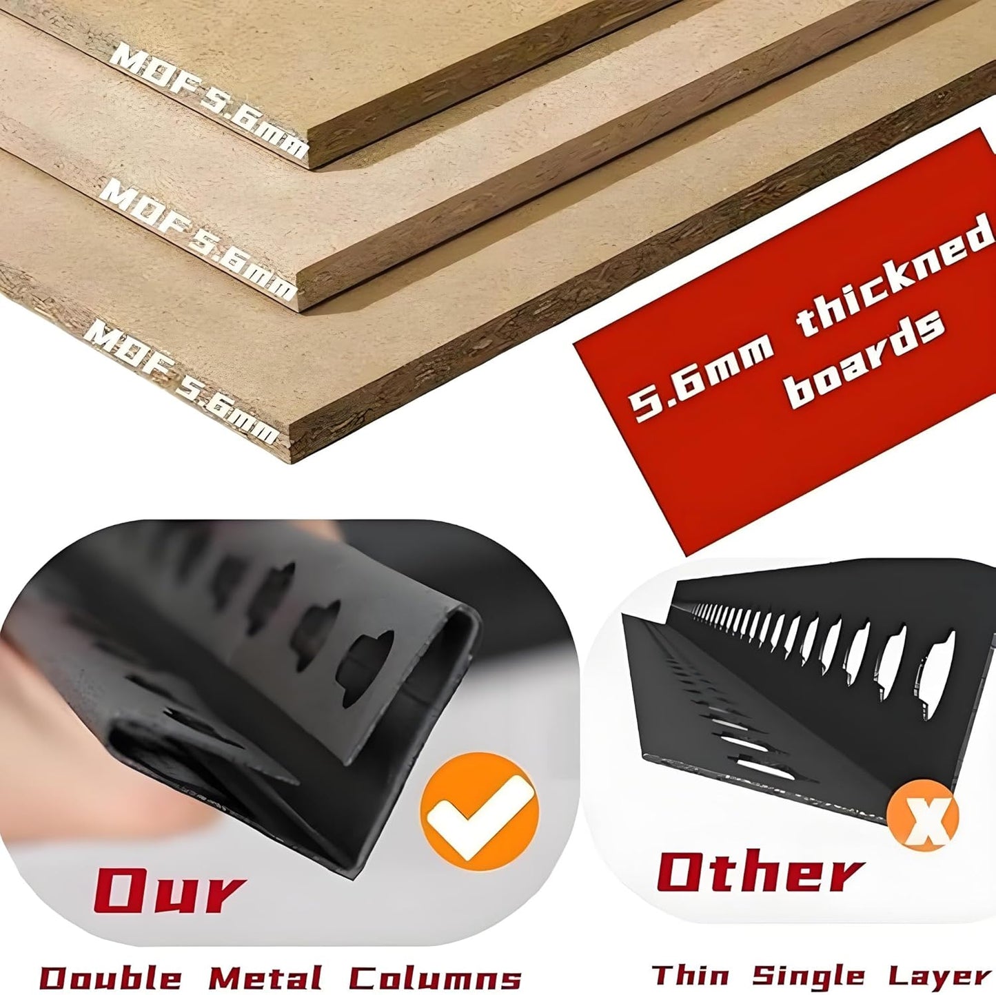 Garage Shelves, 72”H Adjustable Shelves for Garage/Basement/Warehouse, Heavy Duty Metal Storage and Organizer Rack, 5-Tier Tall and Large Organizing Shelf, 71.2”H×35.4”W×15.8”D