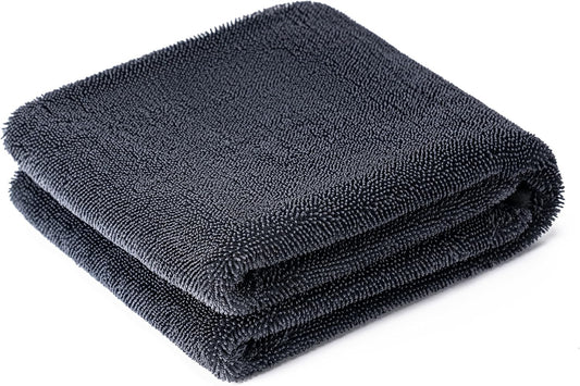 CADONO Large Microfiber Car Drying Towel, Ultra Absorbent Microfiber Cleaning Cloth for Cars, No Streaks, Scratches, or Water Spots (36"x 24")