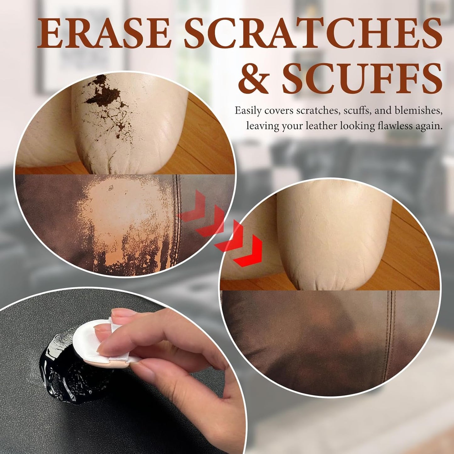 Leather Recoloring Balm Leather Color Restorer Scratch Repair Leather Paint for Furniture Couches Car Seats Shoes Bags Leather Dye and Restorer Restores Faded and Scratched Leather-Dark Gray