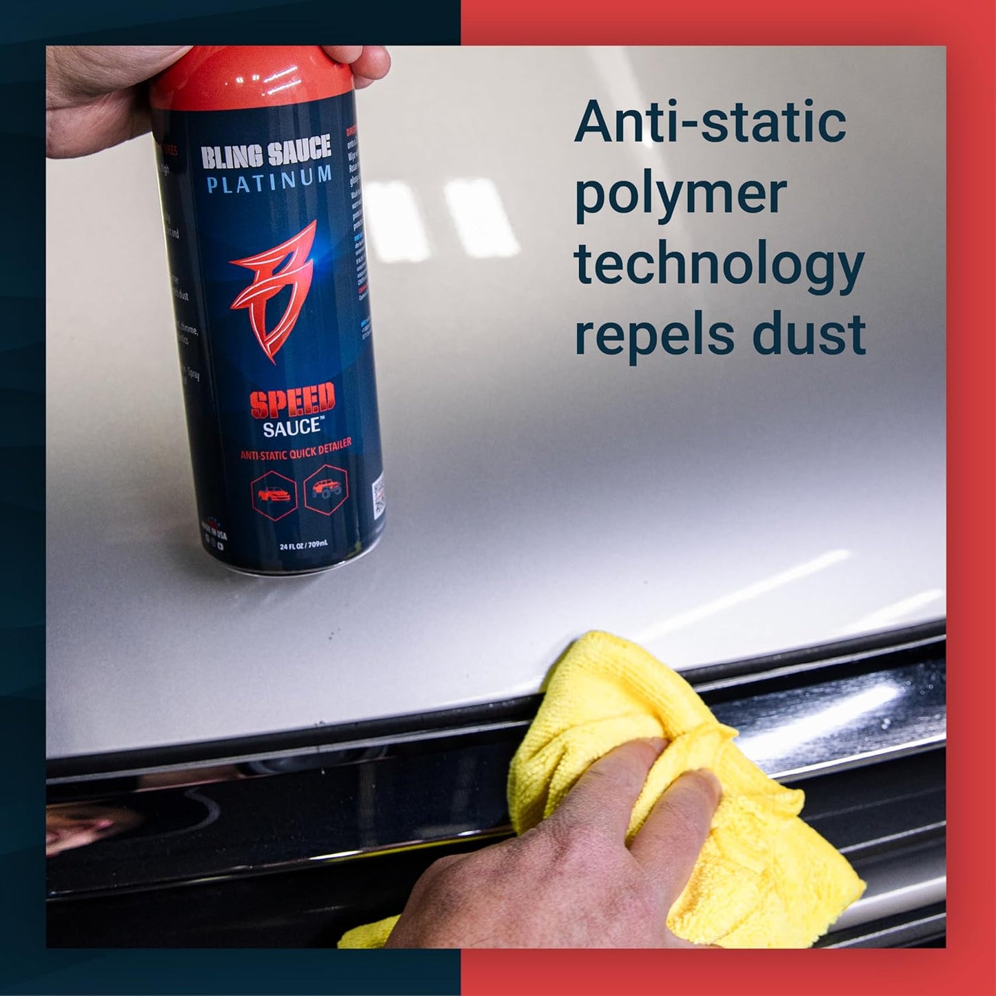 Platinum Speed Sauce, Anti-Static Quick Detail Spray for Cars, Trucks, SUVs, 24oz.
