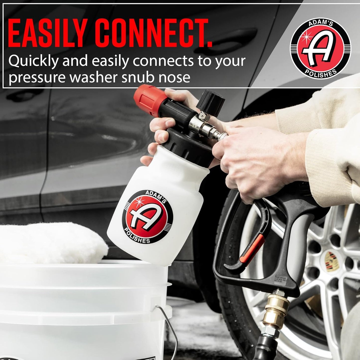 Adam's Polishes Premium Foam Cannon - Custom Snow Foam Cannon Soap Sprayer for Car Wash | Sprayer Cannister for Pressure Washer