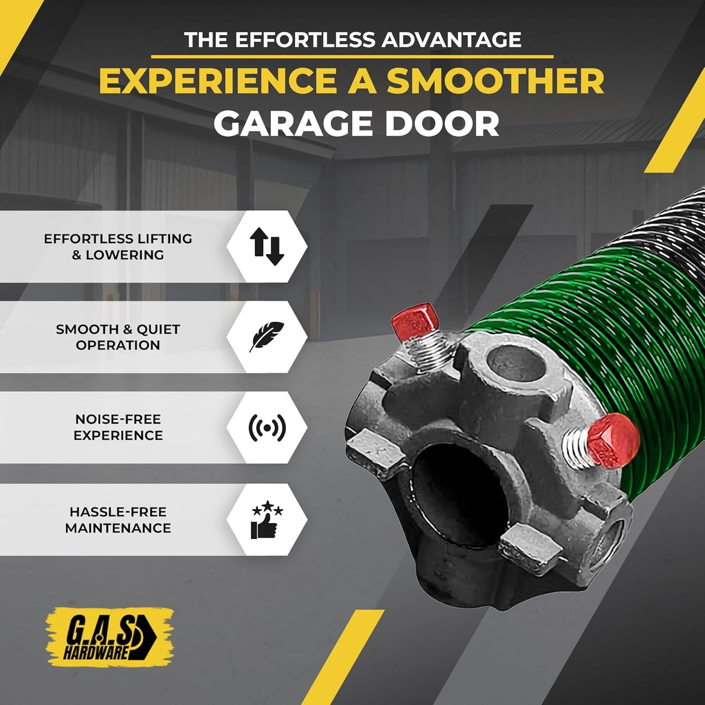 Garage Door Torsion Springs 243x2x30, Includes 1” Steel Bearing, Gloves, and Winding Bars for The Left and Right Side of Garage Door Precision E-Coating 5-Year Warranty Minimum 30,000 Cycles (Pair)