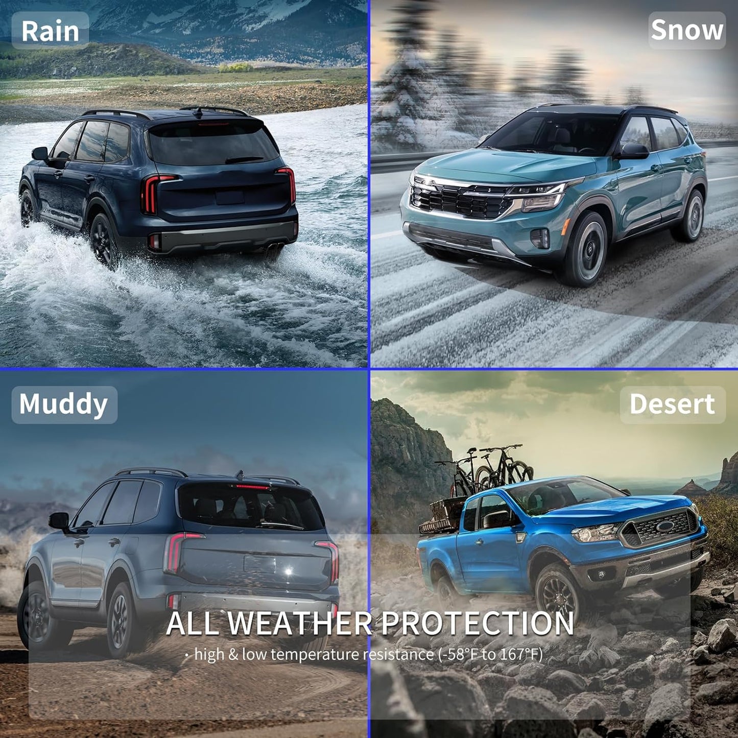 KELCSEECS® Floor Mats & Cargo Liner with Seatback Mats Custom for 2024 2025 2026 Kia Seltos(Cargo Mat Only Fit The Upper Layer)All Weather Protection TPE Floor Liners Full Set Seltos Accessories Black