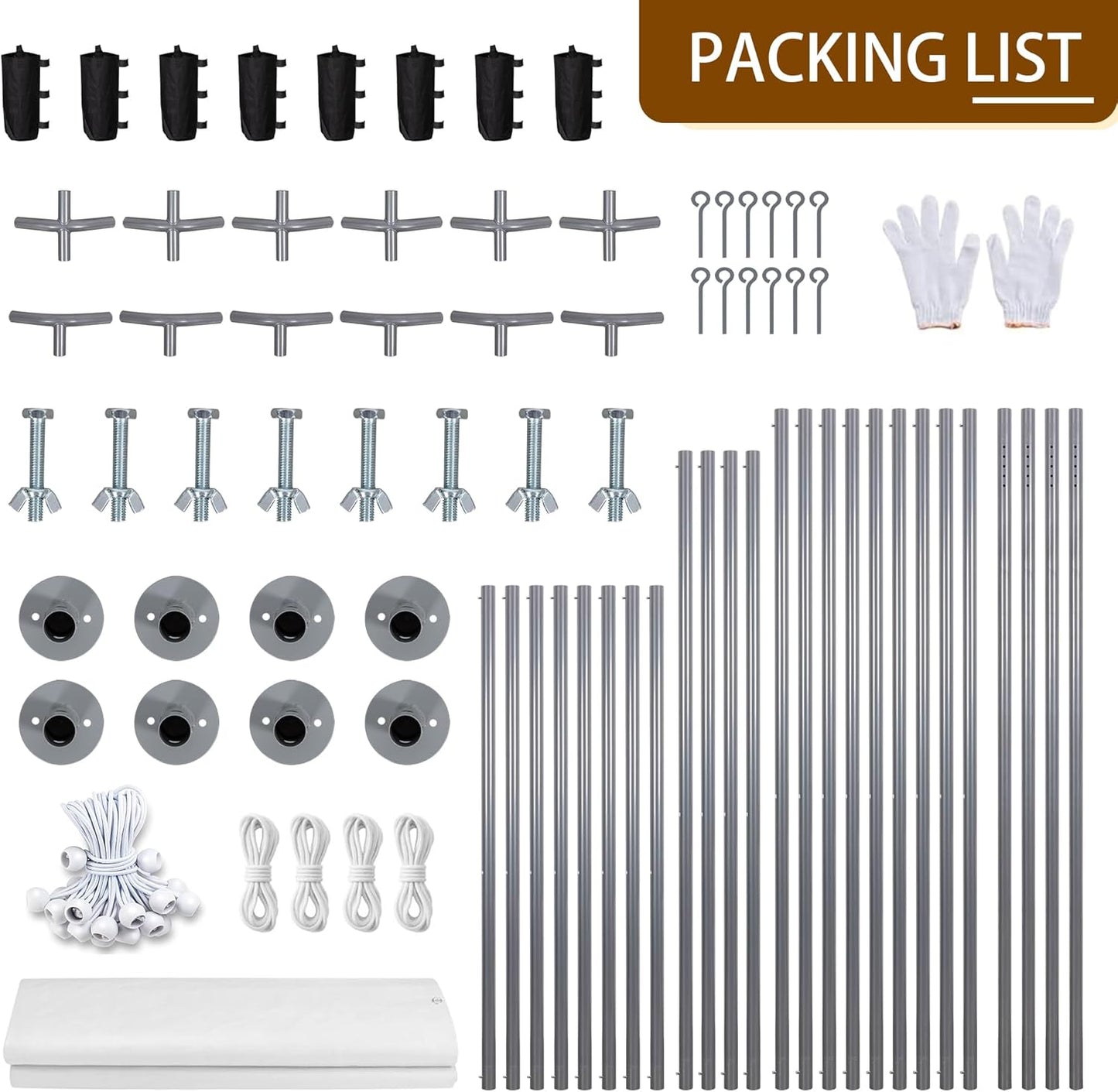 Walsunny Carport, 12x20 ft Heavy Duty Carport Canopy with Roll-up Windows, Portable Garage with Removable Sidewalls & Doors, Car Canopy with All-Season Tarp for Car, Truck, Boat