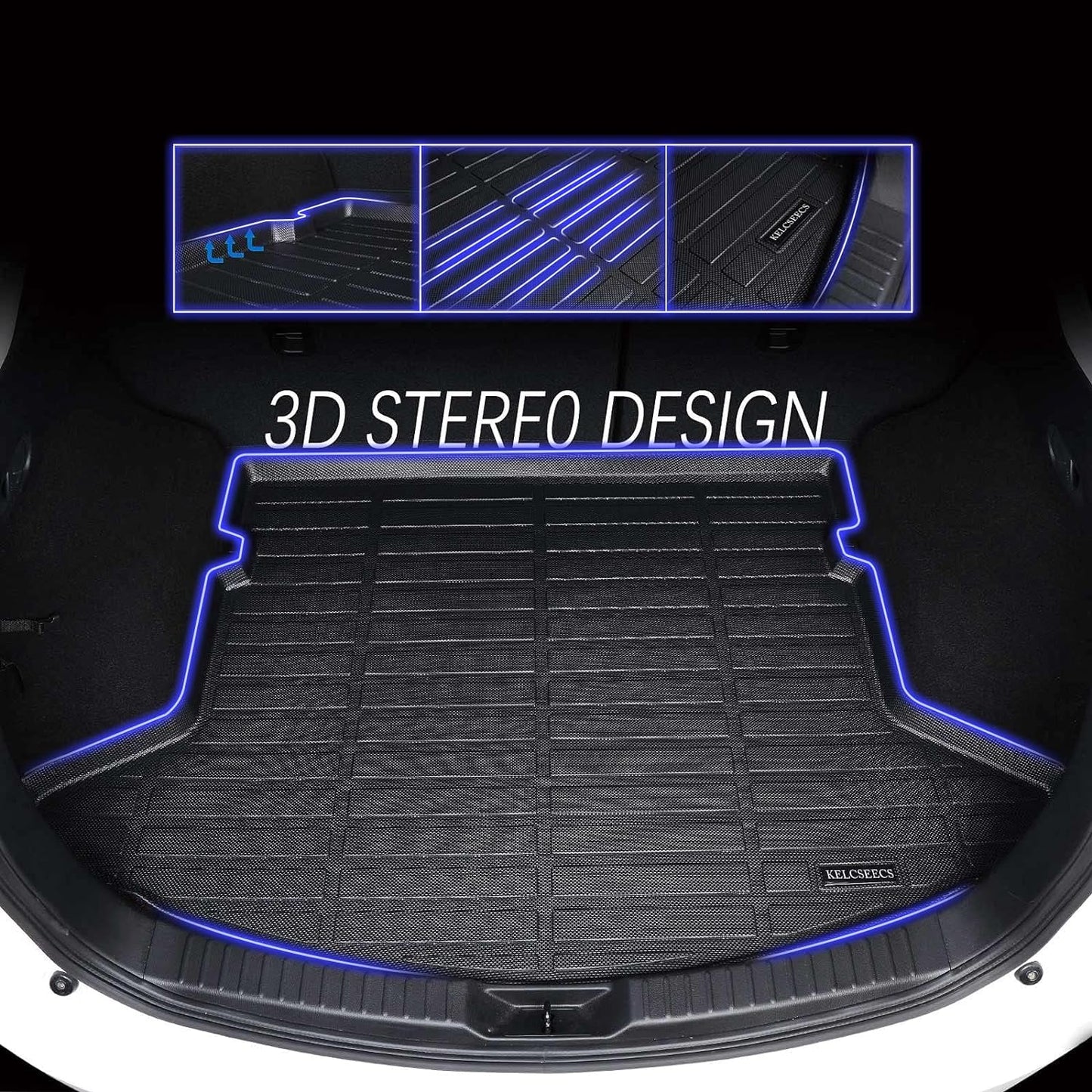 KELCSEECS Floor Mats & Cargo Liner for 2011-2022 2023 Dodge Charger RWD/Chrysler 300 RWD All Weather Car Mats Cargo Mat Trunk Mat Charger/Chrysler 300 Floor Mats Trunk Liner Black Accessories