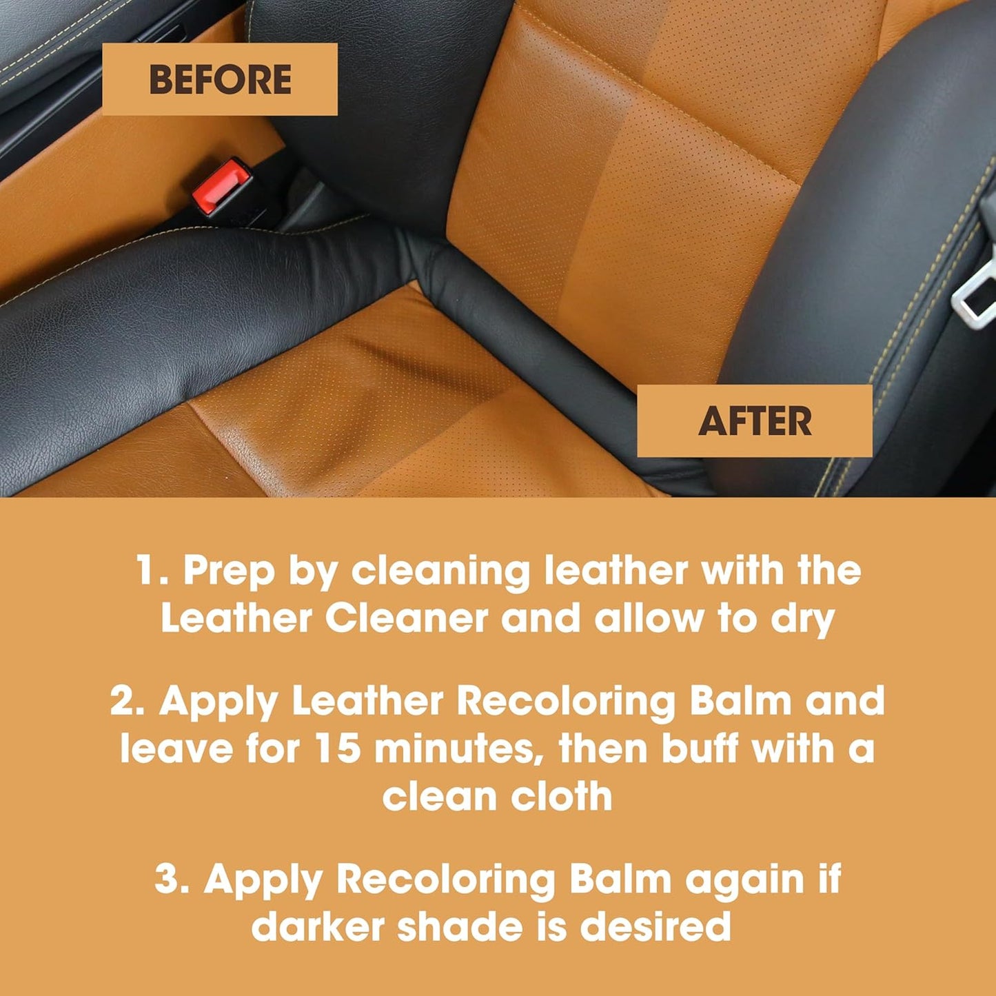 Furniture Clinic Leather Easy Restoration Kit | with Leather Recoloring Balm, Cleaner, Sponge, and Cloth | Leather Repair Kit for Scratched and Faded Furniture (Pine Green)