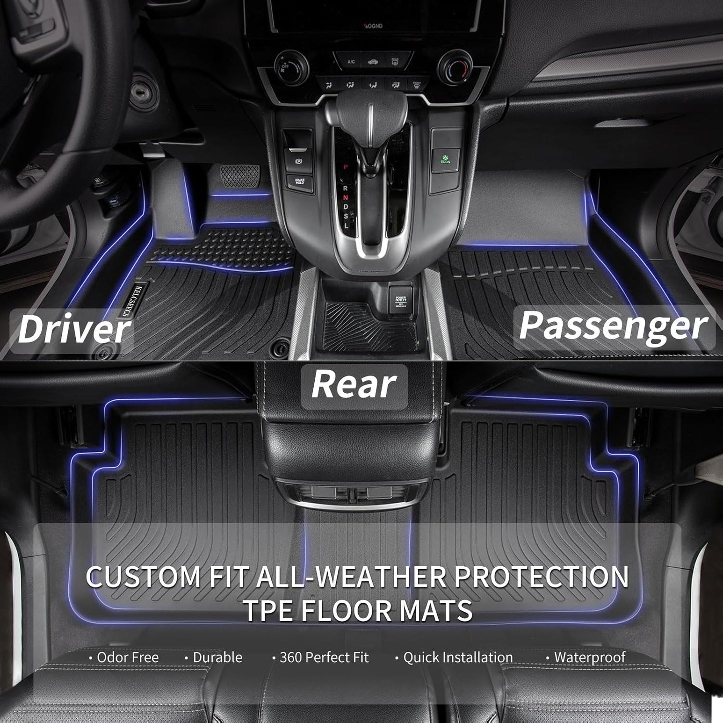 KELCSEECS Floor Mats Custom for Hyundai Ioniq 5 N 2025 All Weather Car Mats TPE Floor Liners Ioniq 5 N Accessories