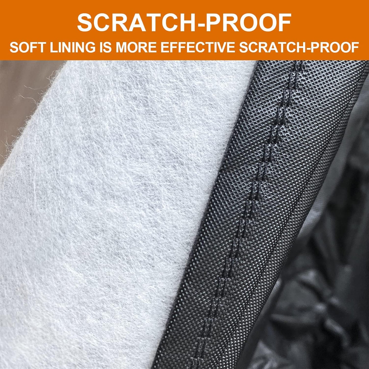 Kayme 7 Layers Heavy Duty SUV Car Cover Waterproof All Weather, Full Exterior Cover Outdoor Snow Sun Uv Protection with Zipper for Automobiles, Universal Fit for SUV Jeep (182-190 inch)