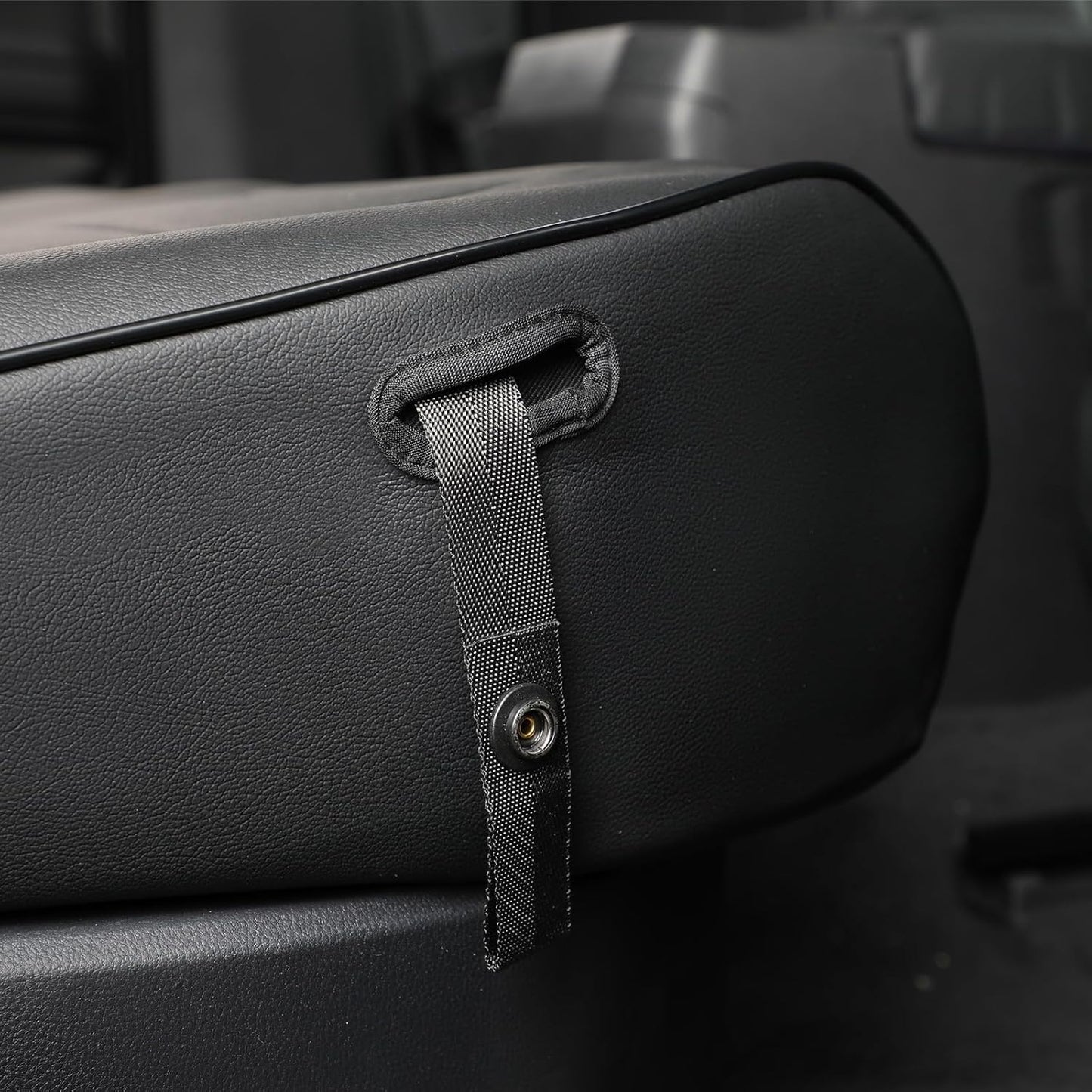 EKR Tacoma Back Seat Covers Custom for Select Toyota Tacoma (Hybrid) 2024 2025 Double cab TRD Sport,TRD Off-Road,Limited,Trailhunter- Second Row Only,Leather (Black)