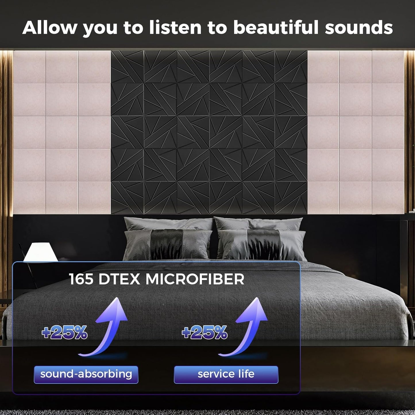 15 pcs 165dtex Microfiber Acoustic Panels ，Self-Adhesive Soundproof Wall Panels, 12 x 12 x 0.4 in Sound Proof Foam Panels for Walls, High Density, Noise Dampening Panels for Home Studio（Camel）