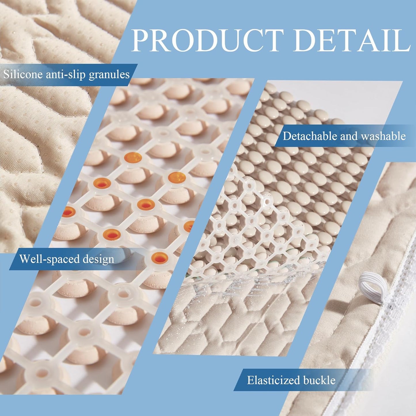 HOMREST Ceramic Seat Cushion for Back Pain Bead Seat Pad Mat Comfy Extreme Cooling Summer Massage Seat Cushions for Cars,Home Office Desk Chairs(Beige)