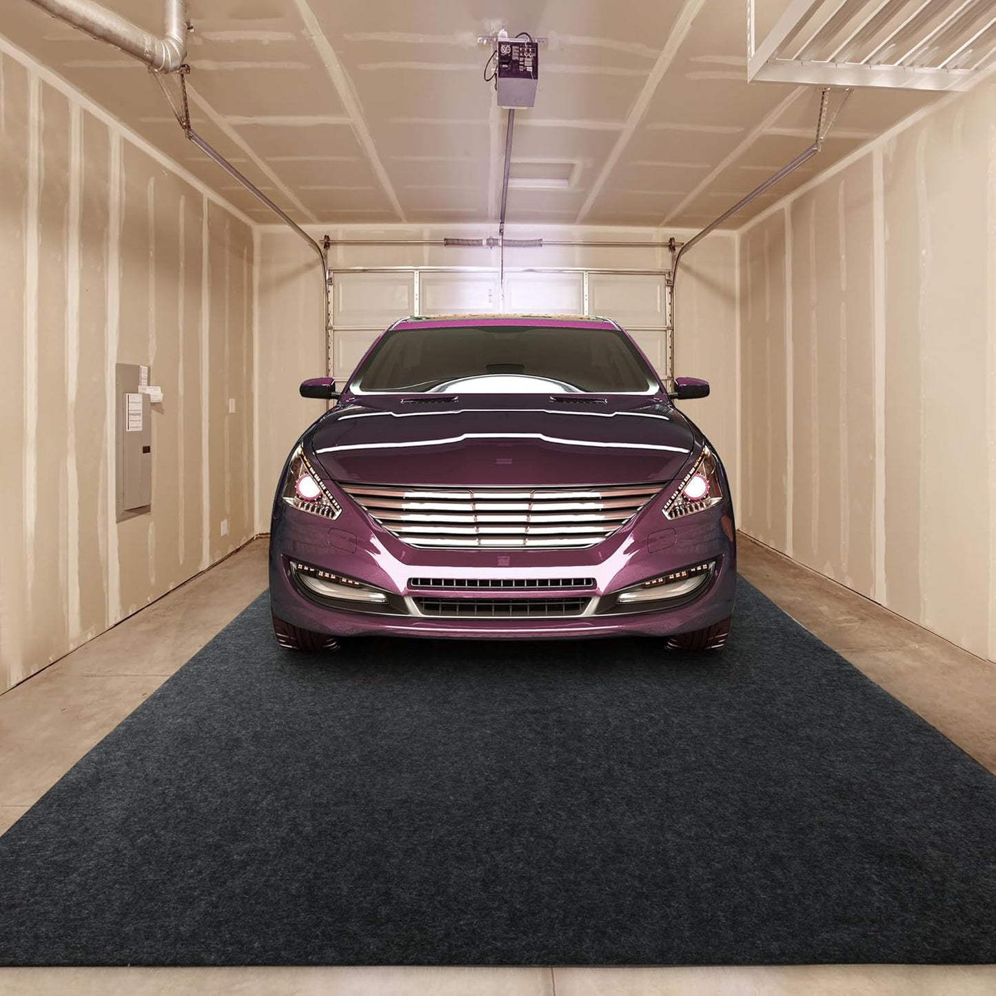 HOMBYS Extra Large Garage Floor Mat for Under Car,Floor Mats for Garage with Rubber Backing,Non Slip Garge Rug,Waterproof Backing Garage Carpet,Motorcycle Absorbent Oil Spill Mat,7'4"x20'