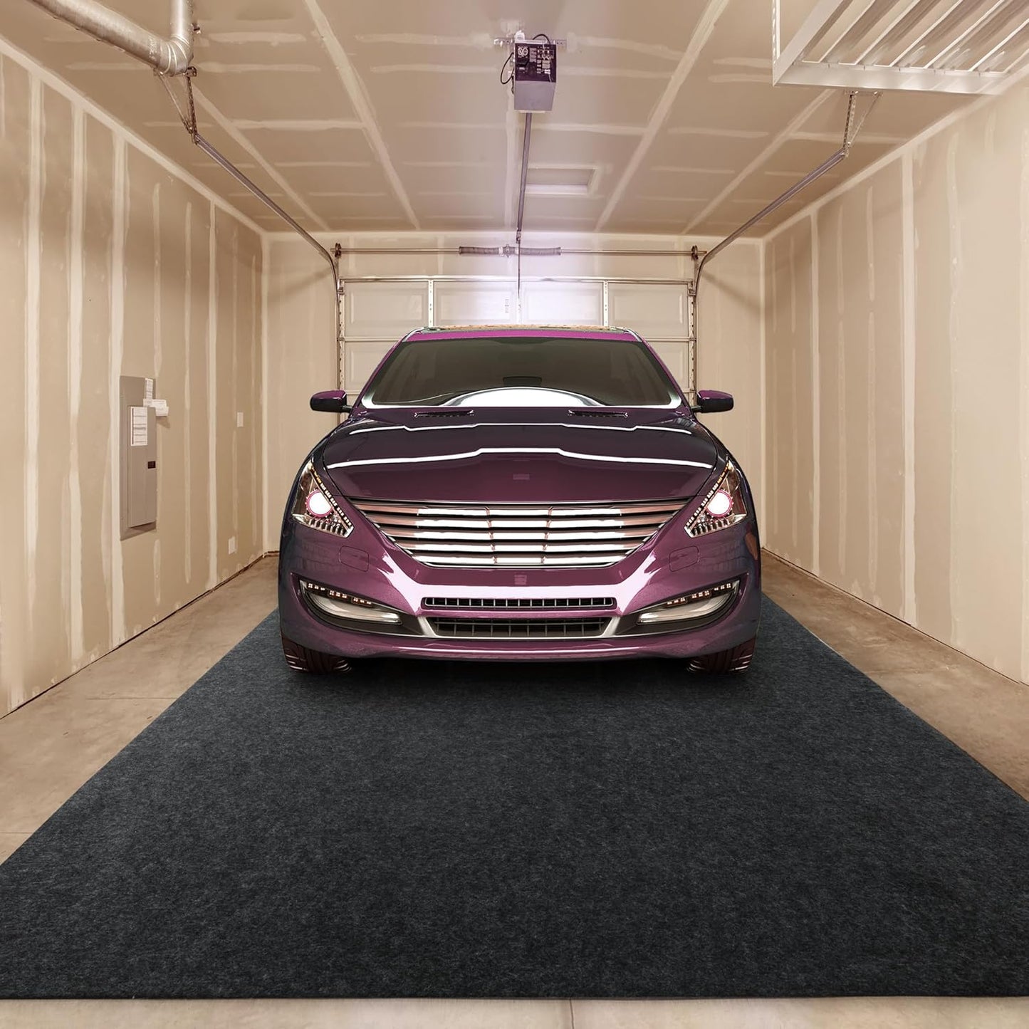 HOMBYS Extra Large Garage Floor Mat for Under Car,Floor Mats for Garage with Rubber Backing,Non Slip Garge Rug,Waterproof Backing Garage Carpet,Motorcycle Absorbent Oil Spill Mat,7'9"x18'