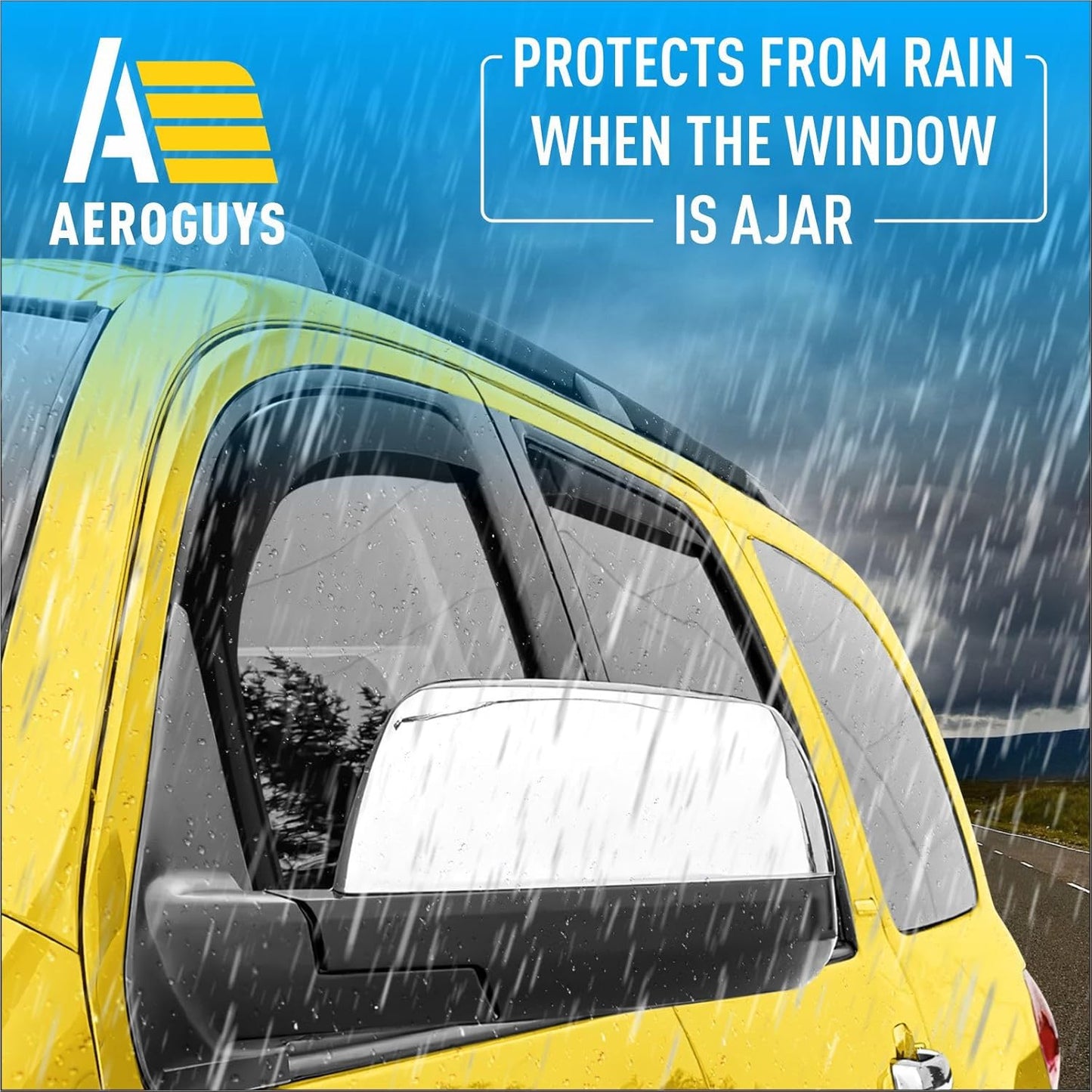 Extra Durable Window Deflectors in-Channel Window Visors Rain Guards Fit for Toyota Sequoia 2008-2022, Sun Visors, Wind Vent for Shades, Exterior Car Accessories - 4pcs. AG0514