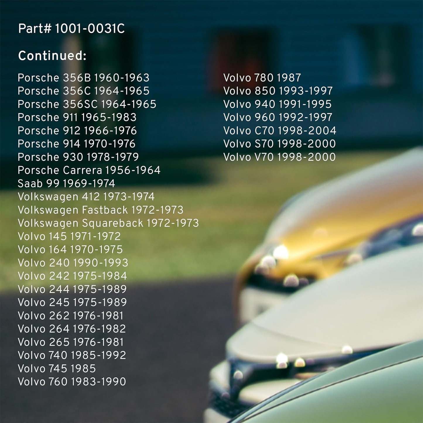 Premium Ceramic Front Brake Pads (1001-0031C) Compatible with 1955-2004 Alfa Romeo/Audi/BMW/Maserati/Mercedes-Benz/Porsche/Volkswagen (280SE/280SEL/280SL/300CD/300D & More)