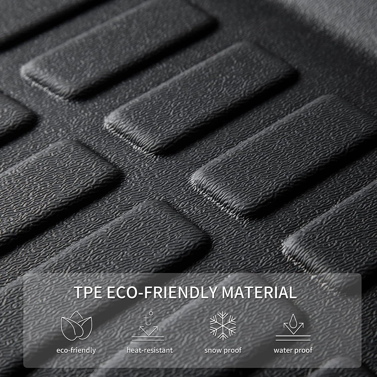 KELCSEECS® Floor Mats Custom for Honda Ridgeline 2025 2024 2023-2017 All Weather Protection TPE Duty Non-Slip Automotive Floor Liners Fits Front & 2nd Row Full Set Accessories, Black