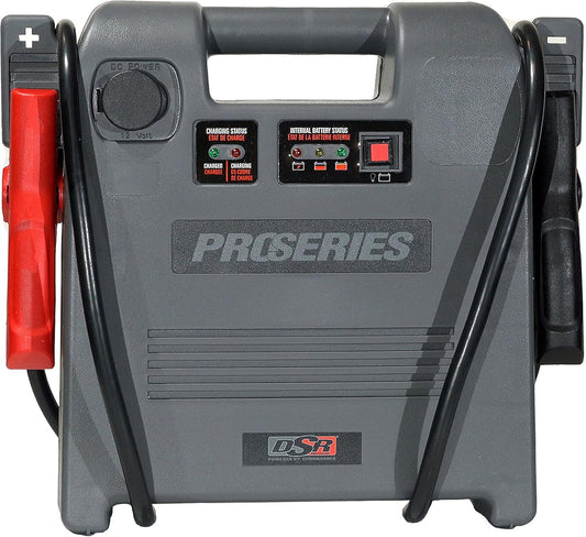 Schumacher Electric Car Battery Jump Starter & Portable Power Station - 1800 Peak Amps - 12V DC Power Outlet - with Overload & Short-Circuit Protection & Jumper Cables - DSR119
