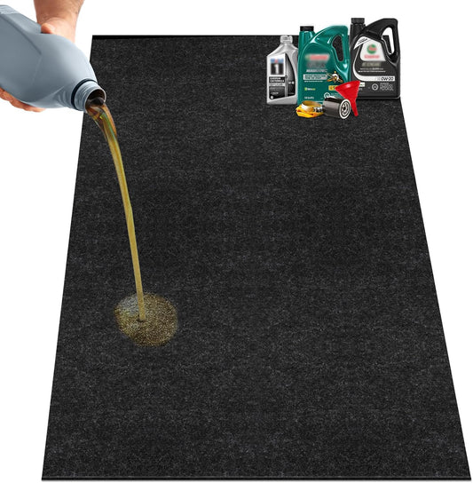 29" x 36" Oil Drip Mat for Garage Driveway, Reusable Rubber Floor Oil Spill Leak Absorbent Pads for Motorcycle Car Oil Leak Stain Resistant (1pcs)