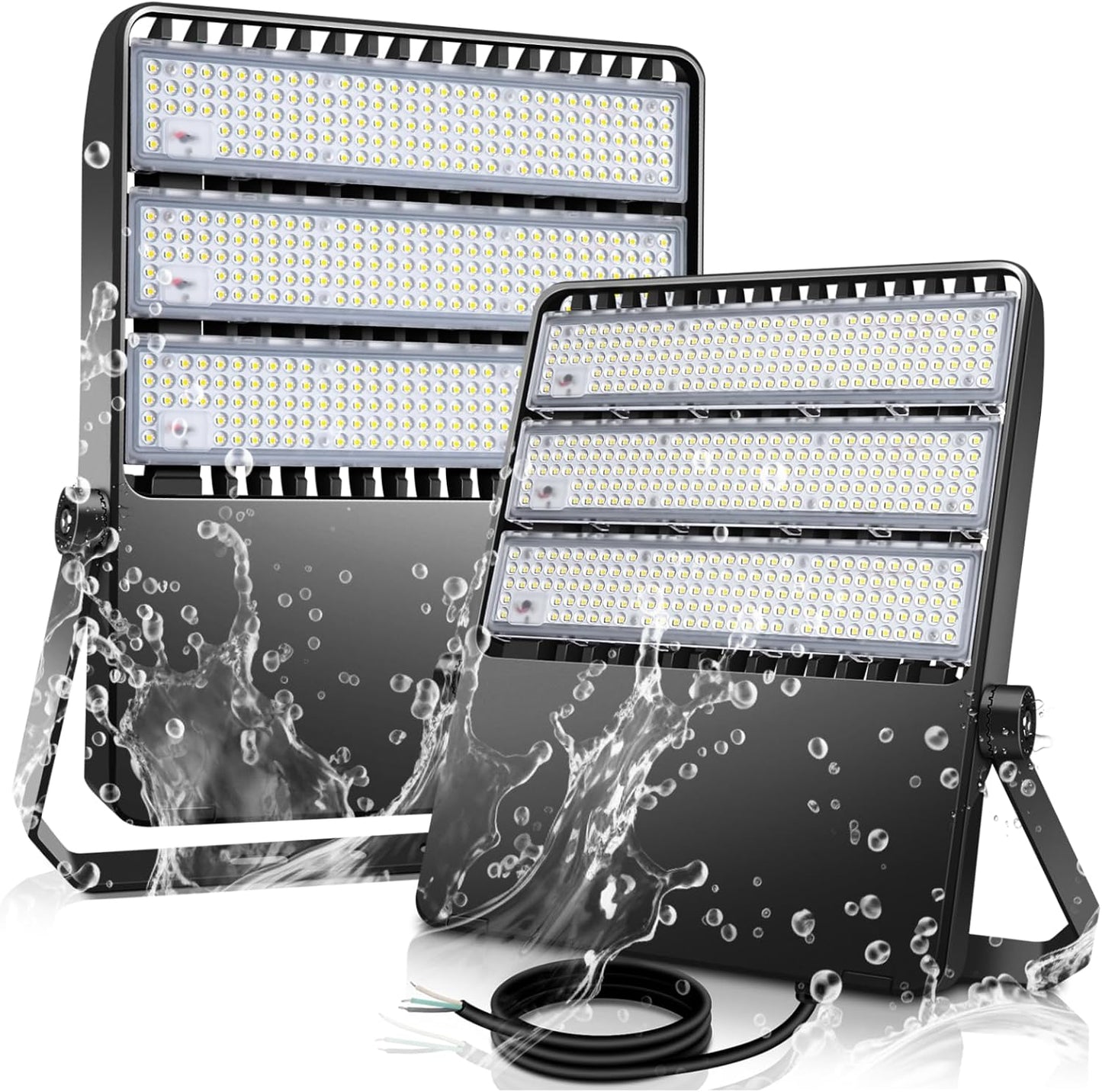 360W LED Stadium Lights Ultra-Brightness 50800 Lumen 5000K Daylight Outdoor Stadium Floodlights Commercial IP65 Field Arena Light with Adjustable Bracket 2 Pack