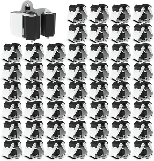 3-H Broom Hanger,Mop Holder Wall Mount 50 Pack, Broom Holder Wall Mount for Hanging and Organizing Shovel,Rake,Brush,Yard Tools in Kitchen,Laundry Room,Bathroom,House(Black)