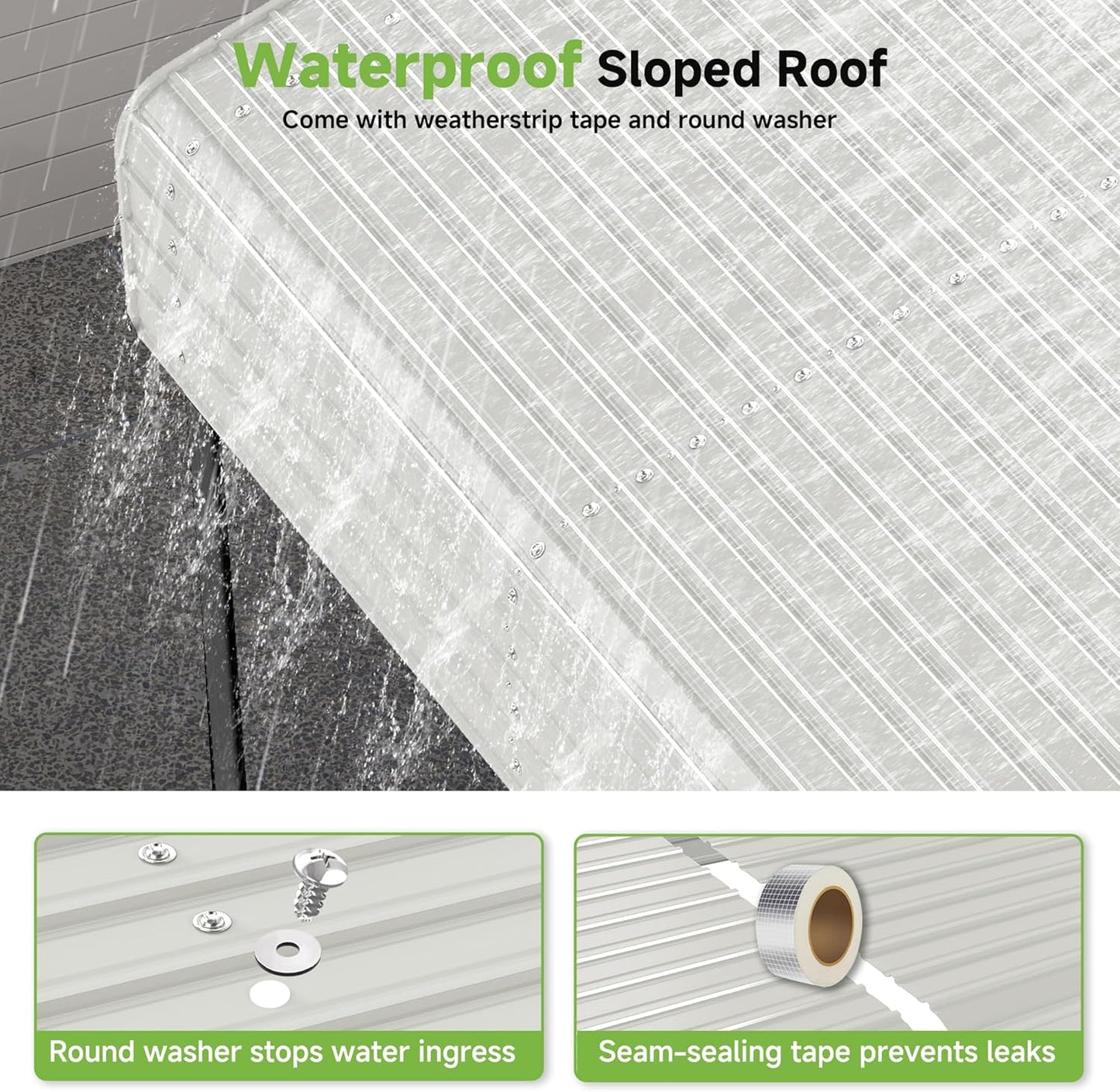 Real Relax 10×15FT Heavy Duty Carport, Metal Car Port Multi-Use Outdoor Storage Cars, Boats, Trucks, Galvanized Metal Roof, Cream White