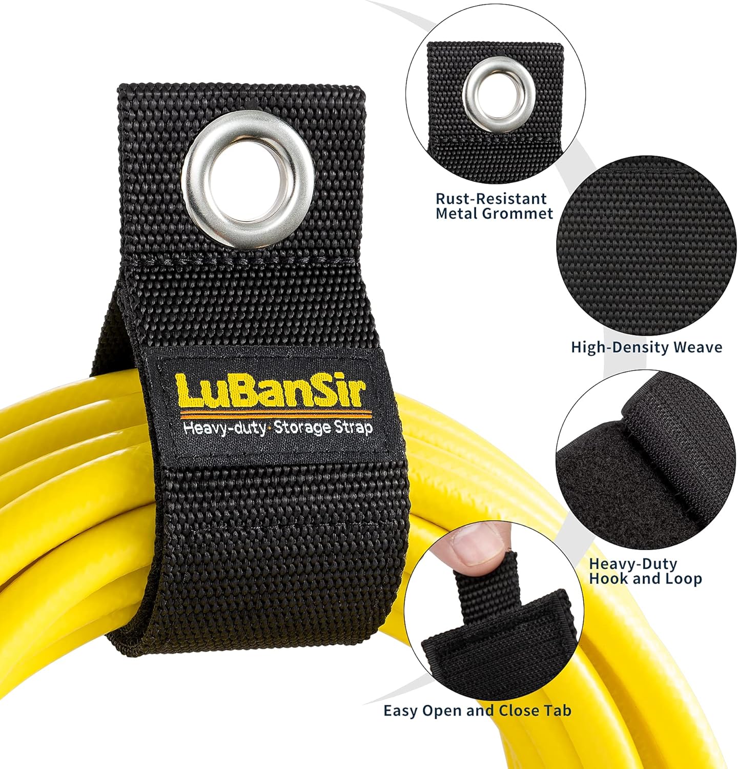 LuBanSir 9 Pack Extension Cord Holder, 17-Inch Extension Cord Storage Strap for Garage Organization and Storage