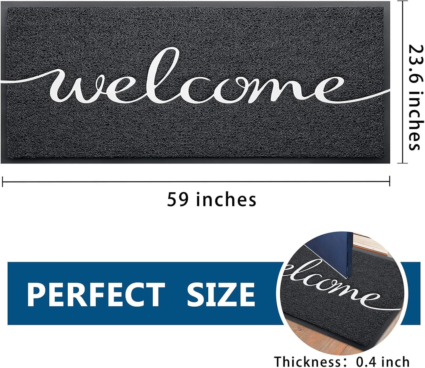 EARTHALL Funny Welcome Mats Outside/Inside 59"x24", Front Door Mat Outdoor Entrance, Indoor Outdoor Mats for Home Entrance, Funny Doormat Outside/Inside Entry, Front Porch Decor for Farmhouse