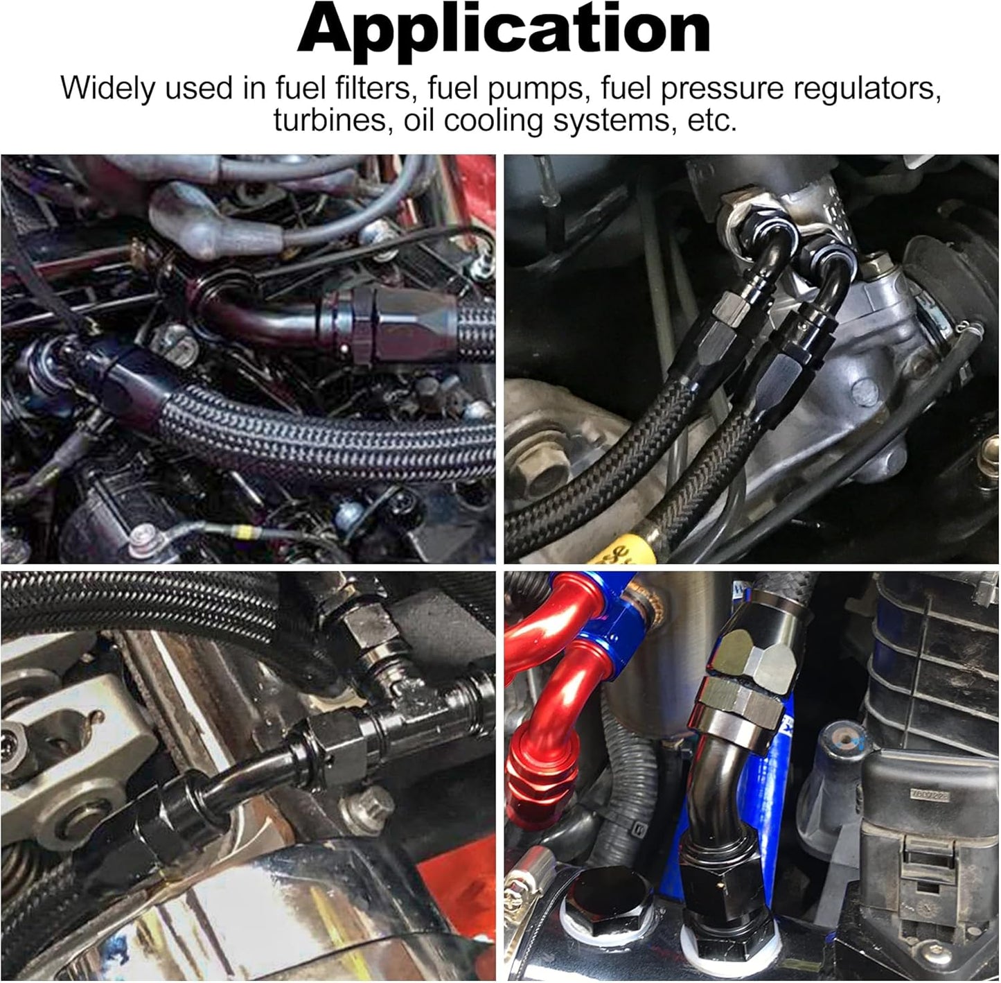 EVIL ENERGY 4AN 90 Degree One Piece Full Flow Hose End Fitting Swivel For CPE Braided Hose