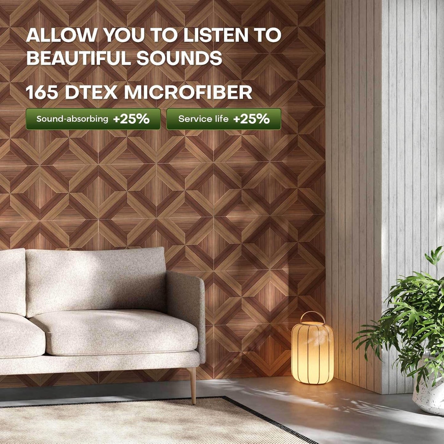 10 Pack Large Soundproof Wall Panels, 15.7 x 15.7 x 0.4 in Sound Proof Panels for Walls,0.9lb/ft³, High Density.Wood Grain Printing Sound Panels, 3D AcousticPanels,Artistic Noise