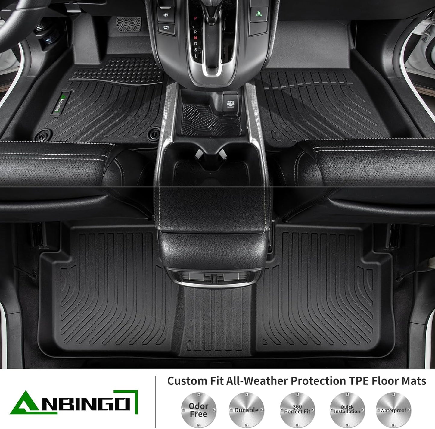 ANBINGO®Floor Mats Fit for Chevy Tahoe/GMC Yukon 2015-2020(Bucket Seat / 7 Seat)(Not for XL)&Cargo Liners&Seatback All Weather Mats for Tahoe TPE Car Rugs for Yukon Rubber Trunk Carpet for Tahoe