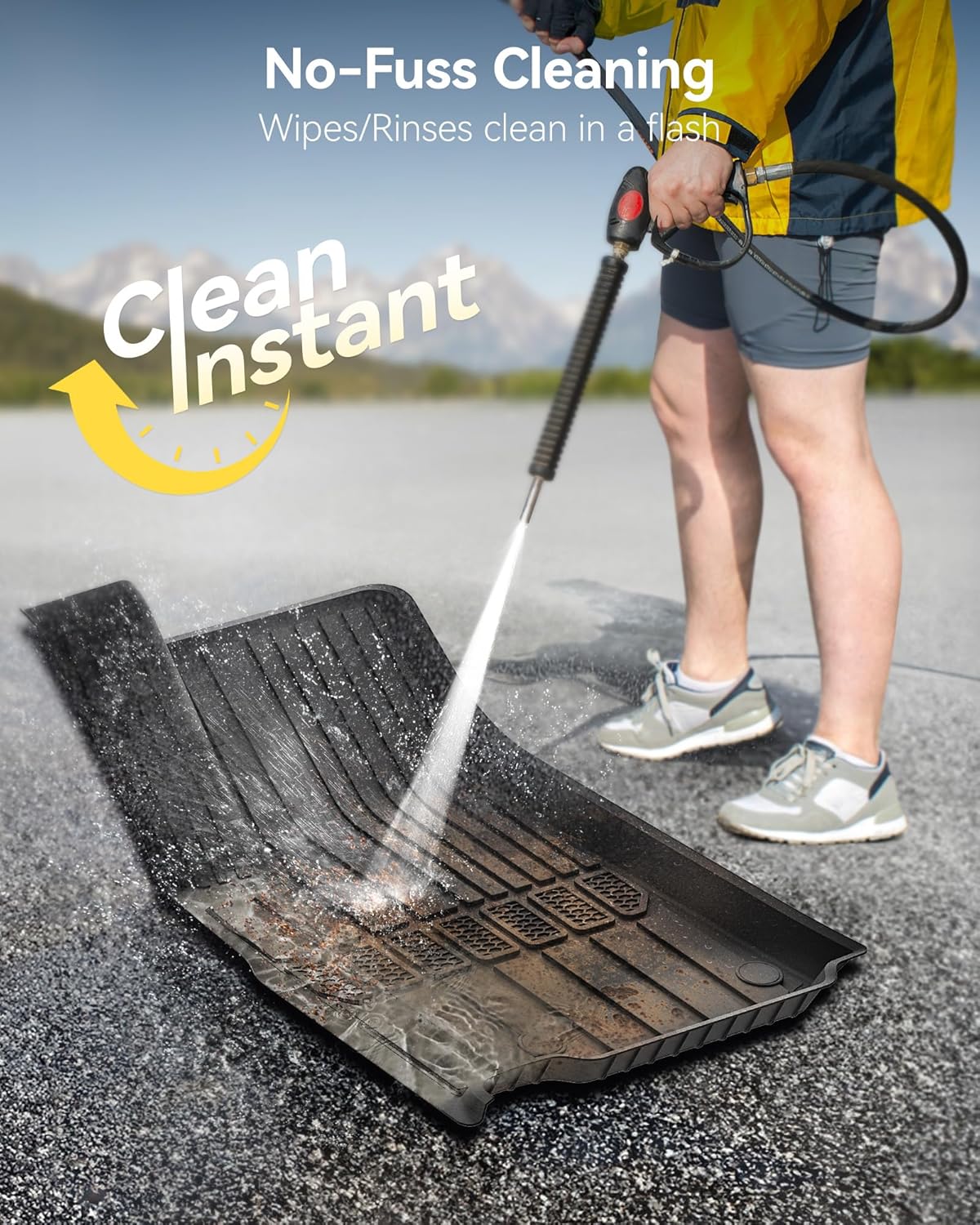 3W Floor Mats Fit for Jeep Grand Cherokee L 7 Seat 2021-2025 All Weather TPE Custom Fit Floor Liner for 1-3 Rows Full Set Car Mats Black(NOT Fit for 6-Passenger)