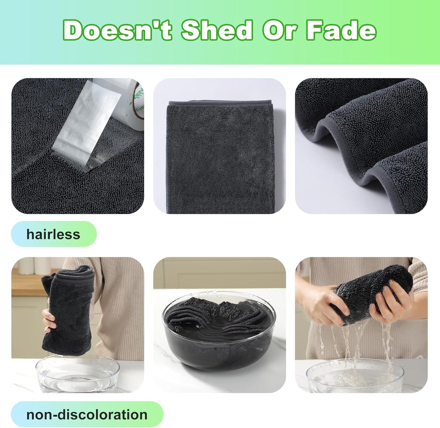 JOYMOOP Car Dry Towel, Quick Drying, Medium Size, Microfiber Cleaning Cloth, Dark Grey, 35.4 x 23.6 Inches, 1 Pack for Boates, RVs, SUVs, Trucks, Cars