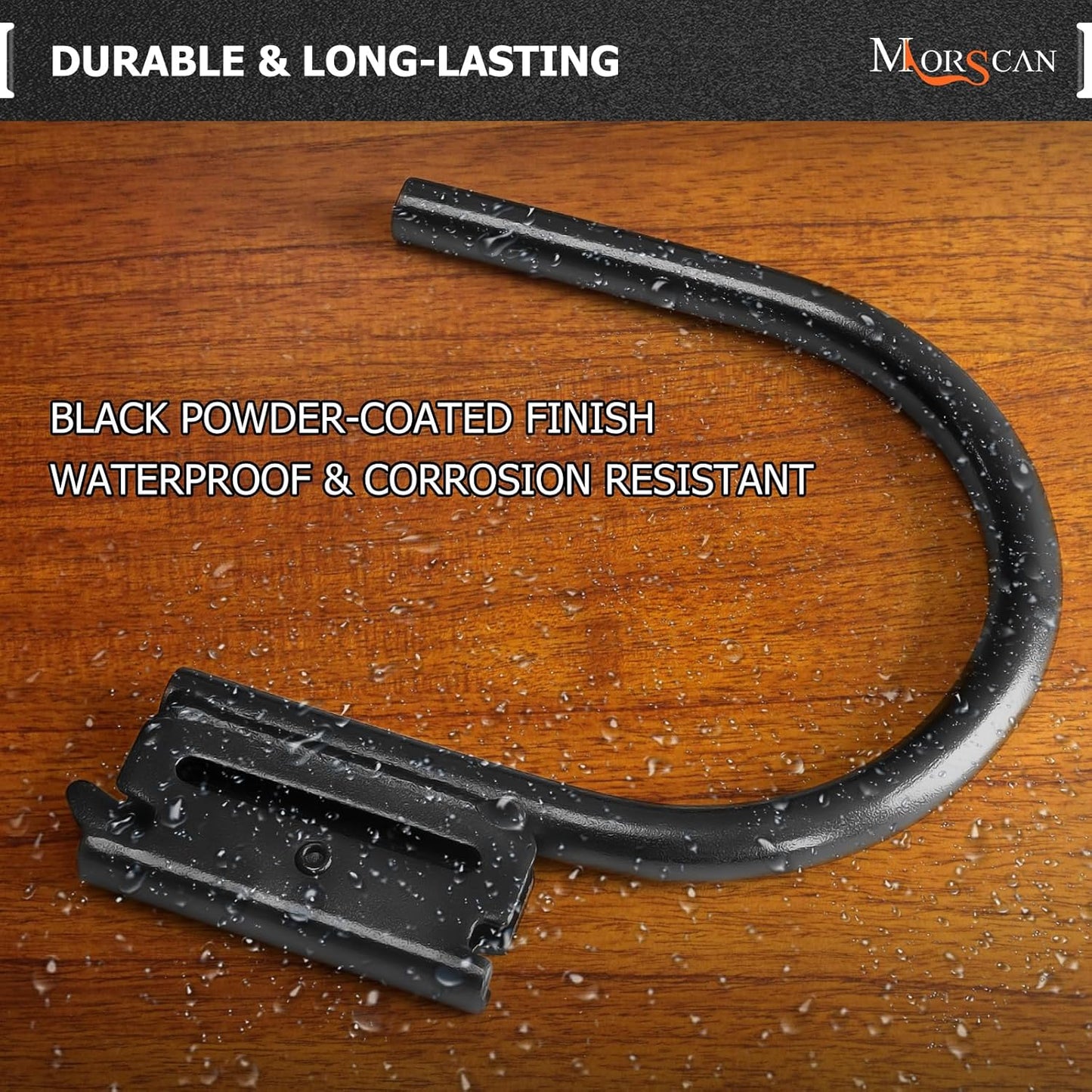 10-Pack 4" E Track J Hooks, Heavy Duty Black Steel Hanger 1,400lbs Break Strength E-Track Tie Down Accessories for Box Truck, Enclosed Trailer, Garage, Vans, Warehouse, Workshop