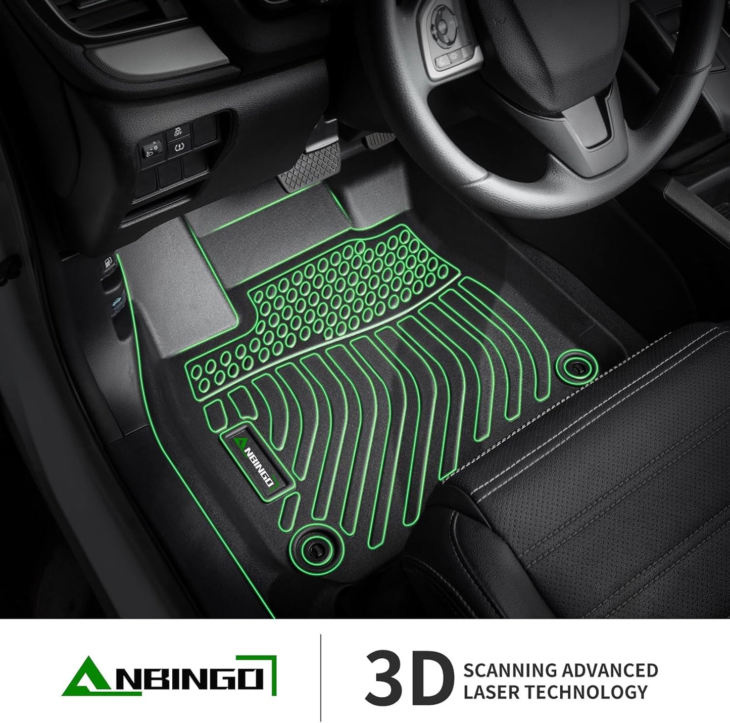 ANBINGO®-Floor Mats & Carao Liner Fits for 2025 2026 Chevy Equinox (Not for EV) & GMC Terrain,All Weather Equinox Car Mats TPE Rubber Set Cargo Liner for Chevy Equinox Accessories