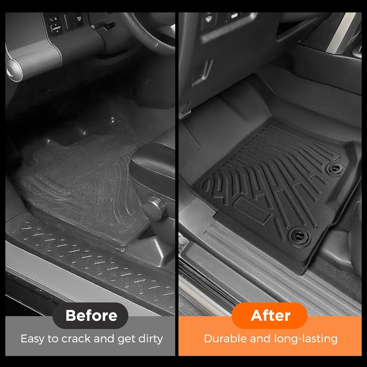 All Weather Floor Mat for Toyota 4Runner 2024 2023 2022 2021 2020 2019 2018 2017 2016 2015 2014 2013 (Only for 5 Seat),Heavy Duty for Lexus GX460 2014-2023 Floor Mat TPE Liners for 4Runner Accessories