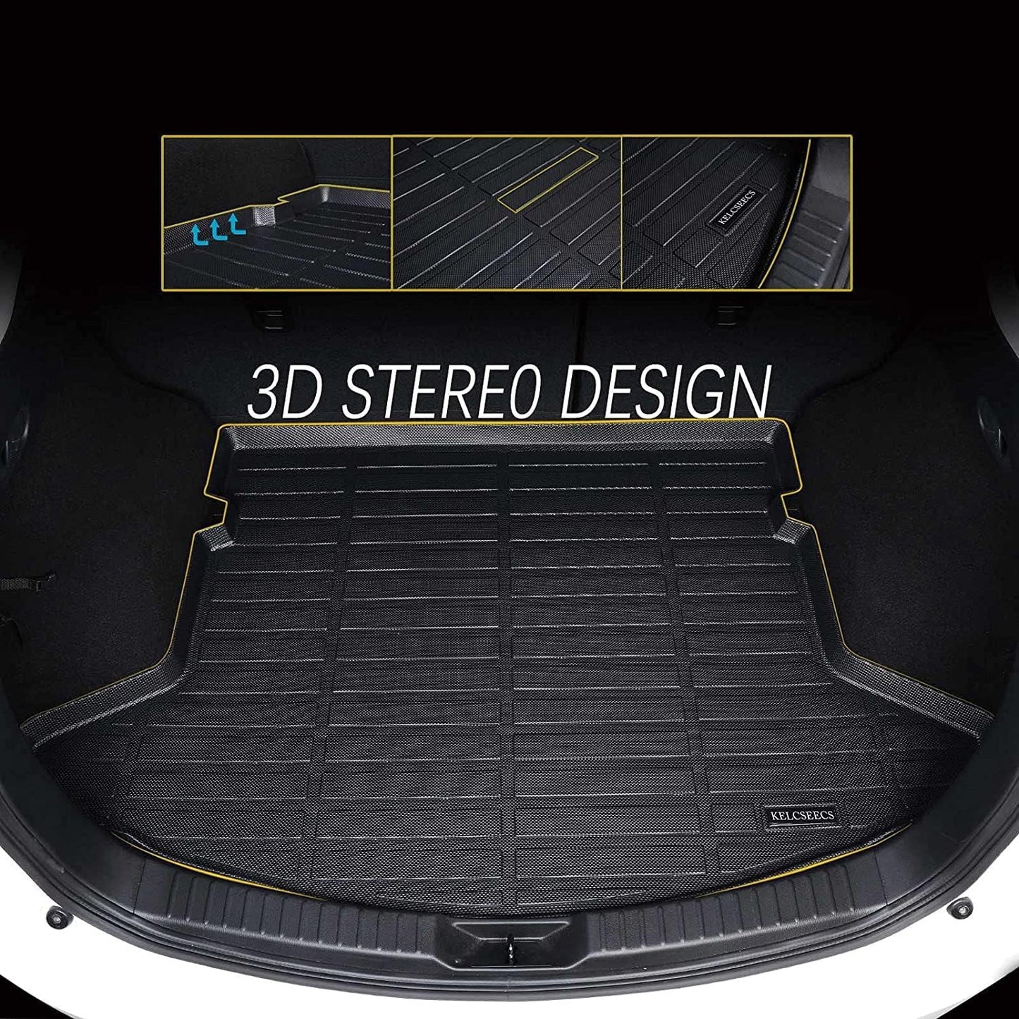 KELCSEECS® Floor Mats & Cargo Liner for 2025 2024 2023 Kia Sportage Hybrid All Weather Guard Car Mats Floor Liners Trunk Mat Cargo Mat Kia Sportage Hybrid Floor Mats Trunk Liner Accessories
