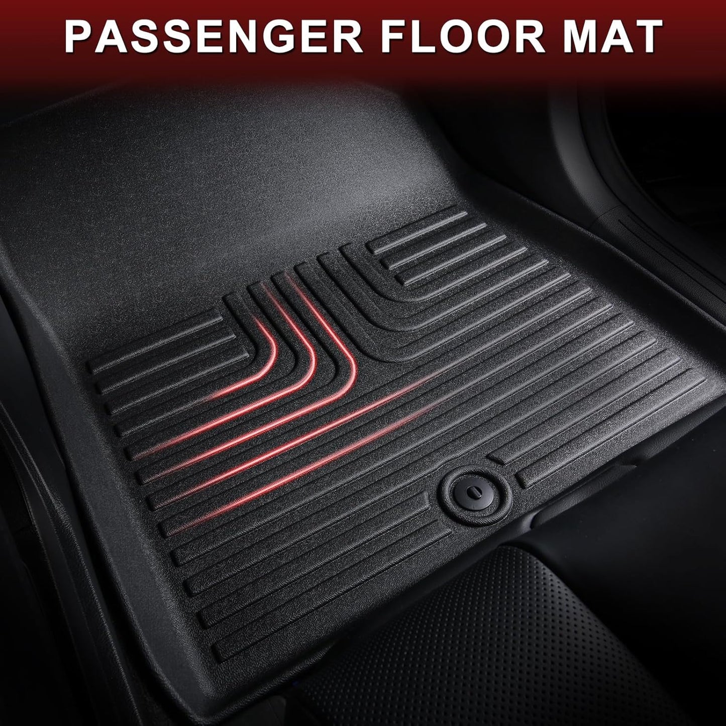 All Weather Floor Mats and Cargo Liners Set Fit for Camry 2007 2008 2009 2010 2011 TPE Car Mats Waterproof Anti-Slip Rubber Trunk Liners Camry Accessories