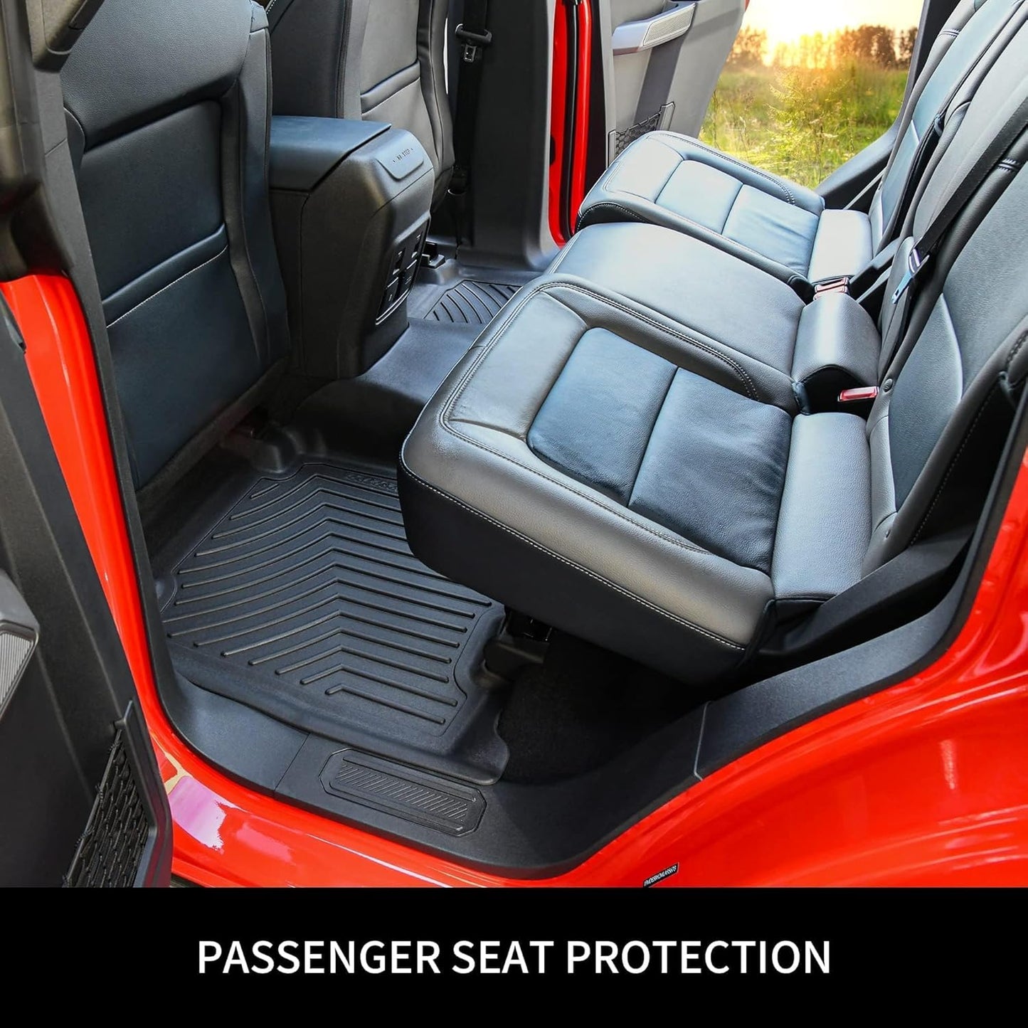 OEDRO Floor Mats Fit for Toyota 4Runner 2013-2024 5-Seater, Custom Fit TPE All Weather Trunk Mat with Backrest Car Accessories, Odorless Anti-Slip Back Seat Protector, Full Mat Set, Black