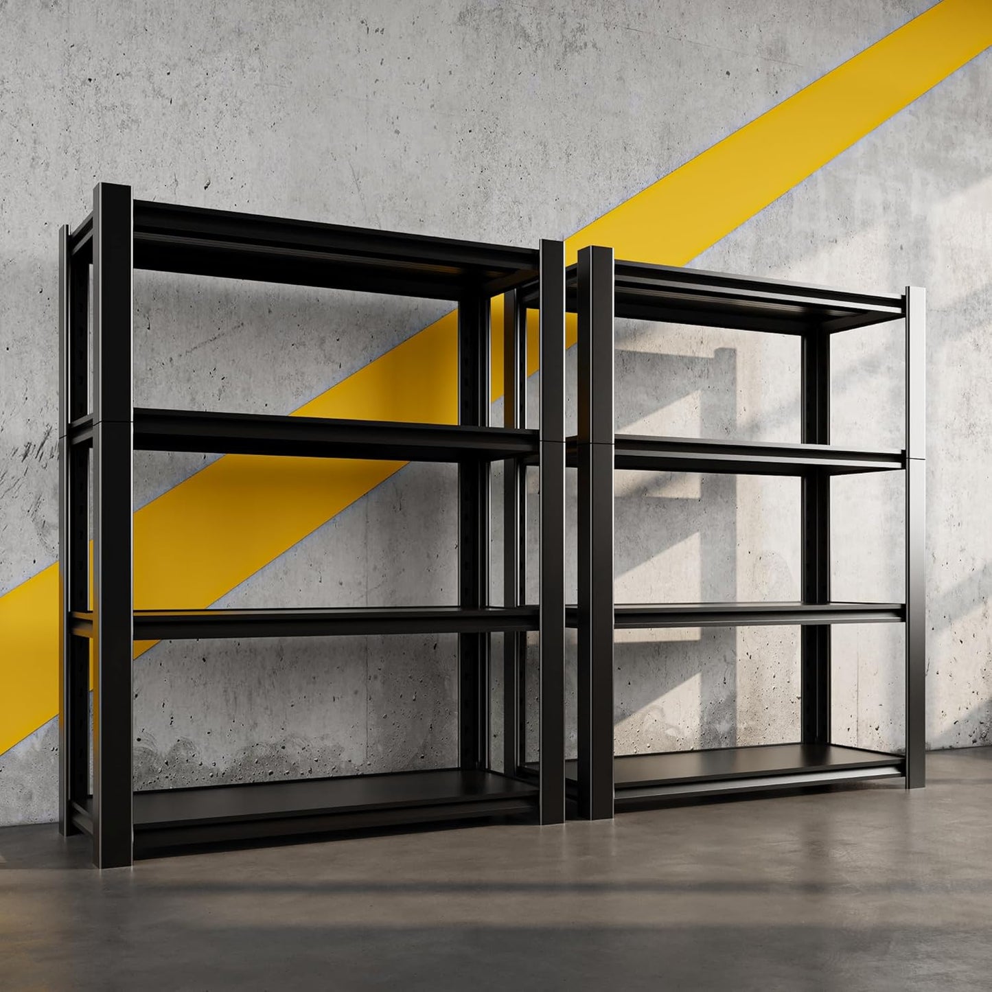 60" H x 40" W x 20" D 4-Tier Heavy Duty Garage Shelving Unit, 2000 LBS Capacity Metal Storage Rack,Adjustable Steel Shelves for Garage, Warehouse, Basement, Pantry, Workshop.2 Pack
