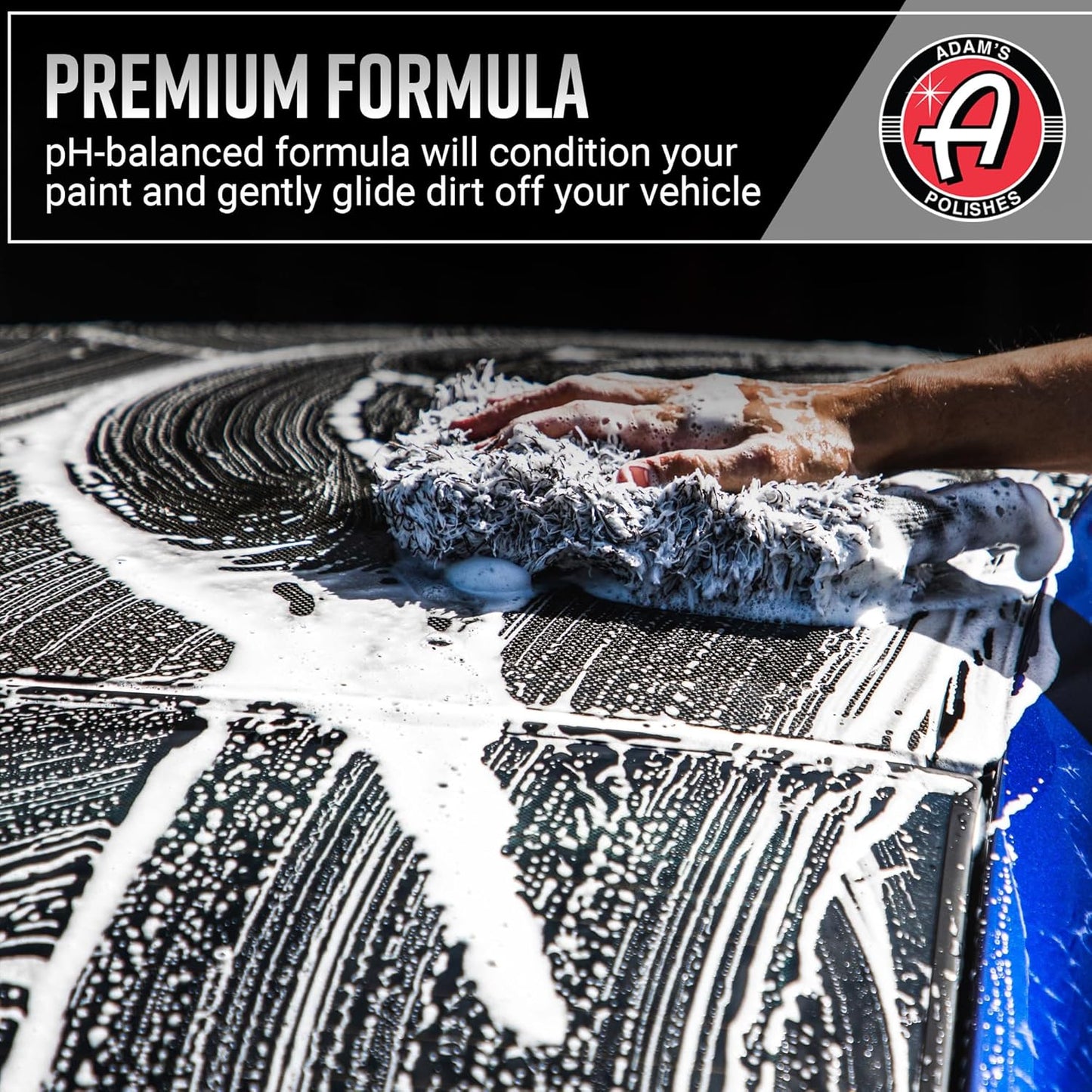 Adam's Polishes Car Wash Shampoo (Gallon) - pH Best Car Wash Soap For Snow Foam Cannon or Gun For Pressure Washer & 5 Gallon Bucket, Powerful Safe Spot Free Cleaning Liquid Auto Detergent